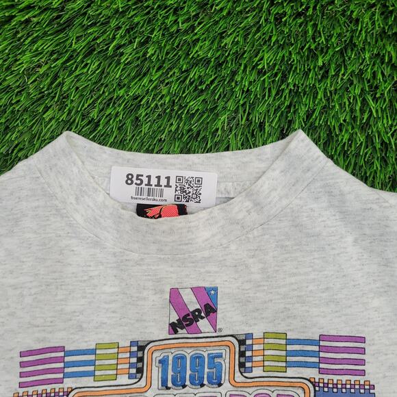 Vintage 1995 Street Rod Nationals Shirt M/L 21x26 Gray Cars - Picture 8 of 15